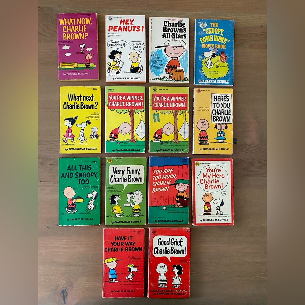 Vintage Peanuts paperback books